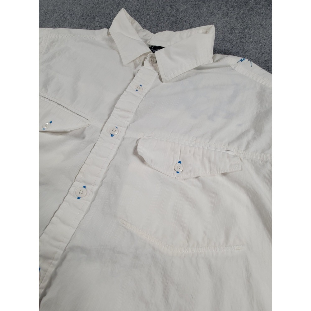 The North Face Shirt Mens XL Print Graphics Button Up Outdoors Hiking Casual - Picture 2 of 7